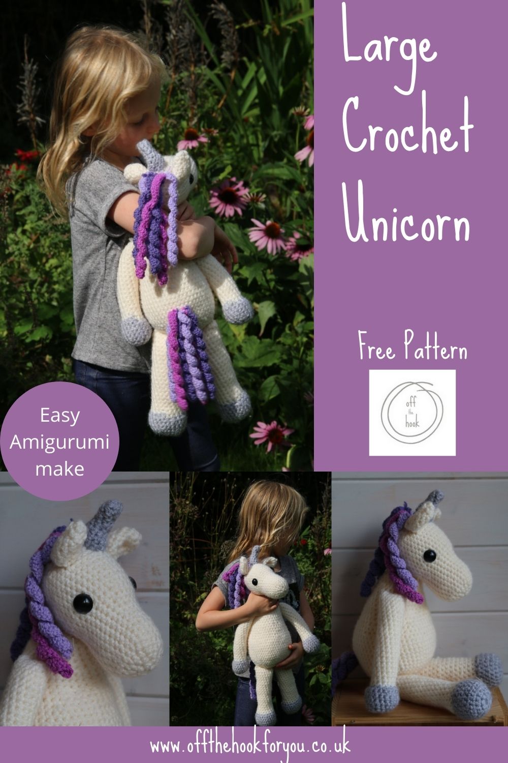 large crochet unicorn pattern