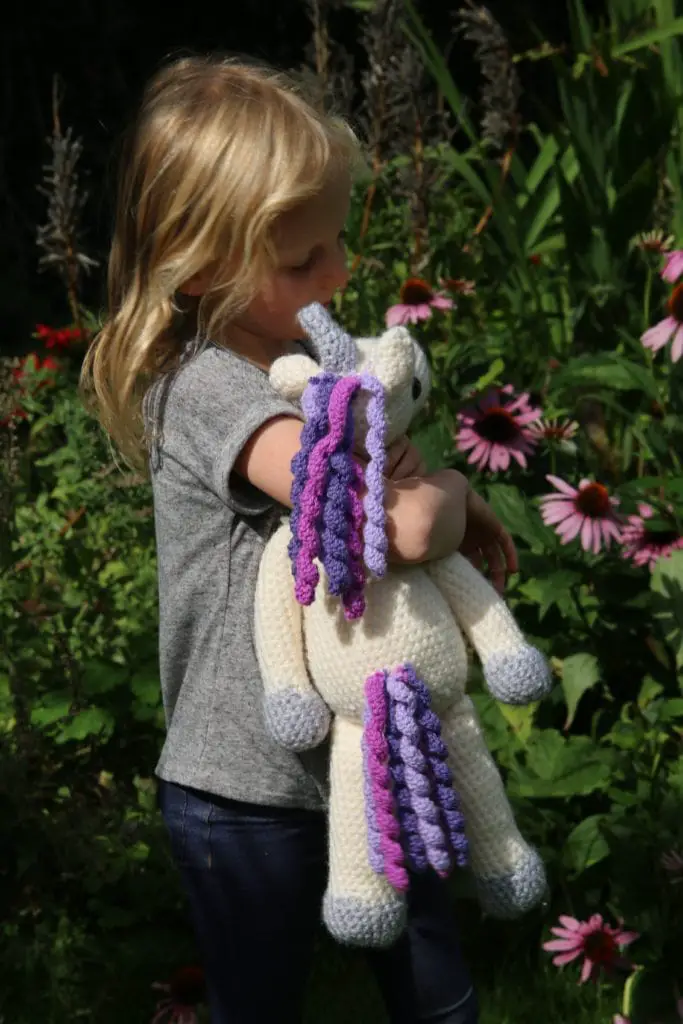 curly crochet  unicorn mane