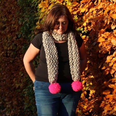 Mini Bean Stitch Crochet Scarf with video