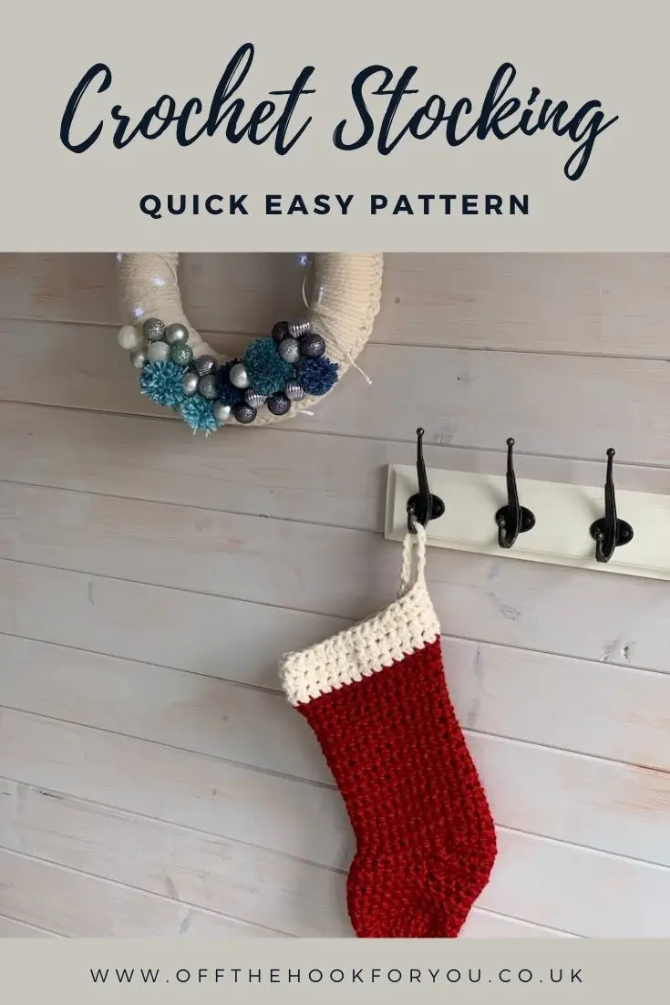 Quick Easy Crochet Christmas Stocking Pattern