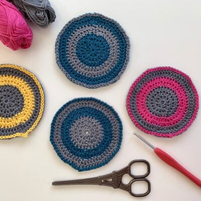 Funky Crochet Coasters – Free Pattern