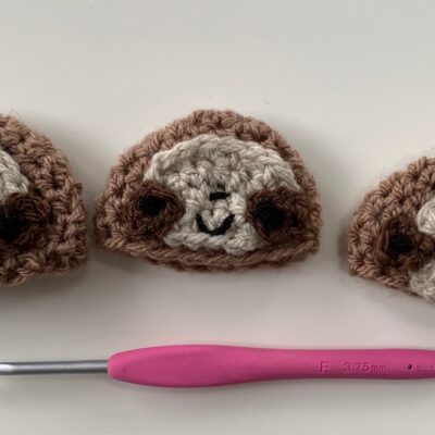 crochet sloth hat