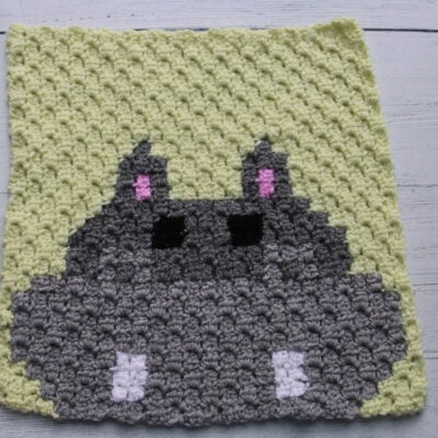 hippo c2c chart crochet cross stitch