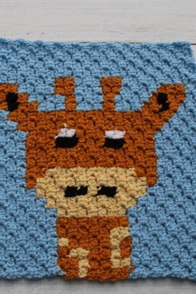 crochet giraffe graph c2c cross stitch free pattern