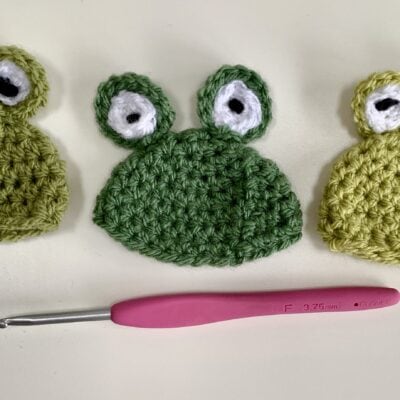 Crochet Big Knit Frog Hat