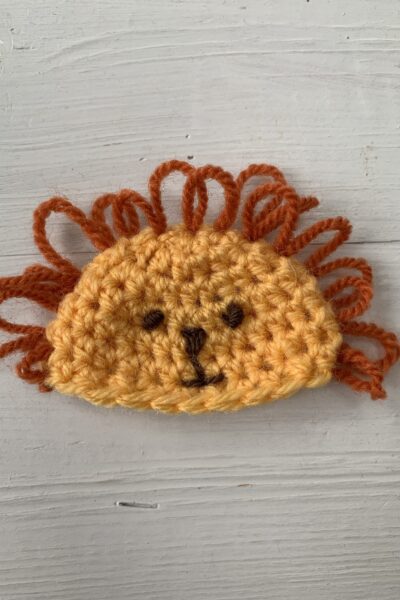 Lion crochet hat