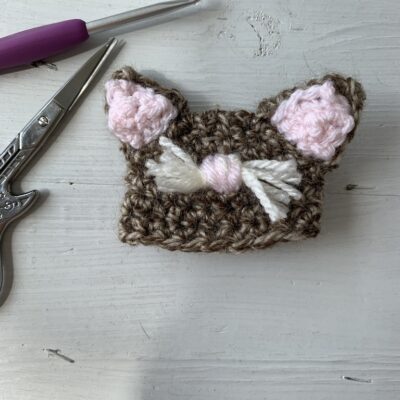 Crochet Big Knit Cat Hat