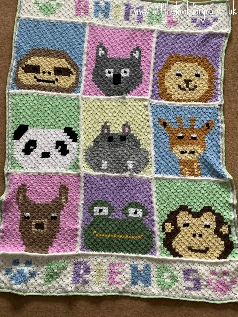 crochet animal blanket free patterns c2c zoo