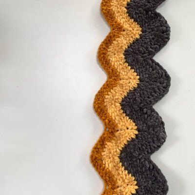 Chenille Wavy Crochet Blanket