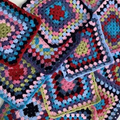 crochet granny square blanket free pattern