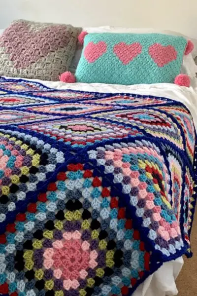 granny square blanket, free crochet pattern