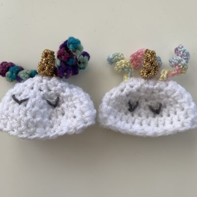 unicorn big knit hat crochet pattern