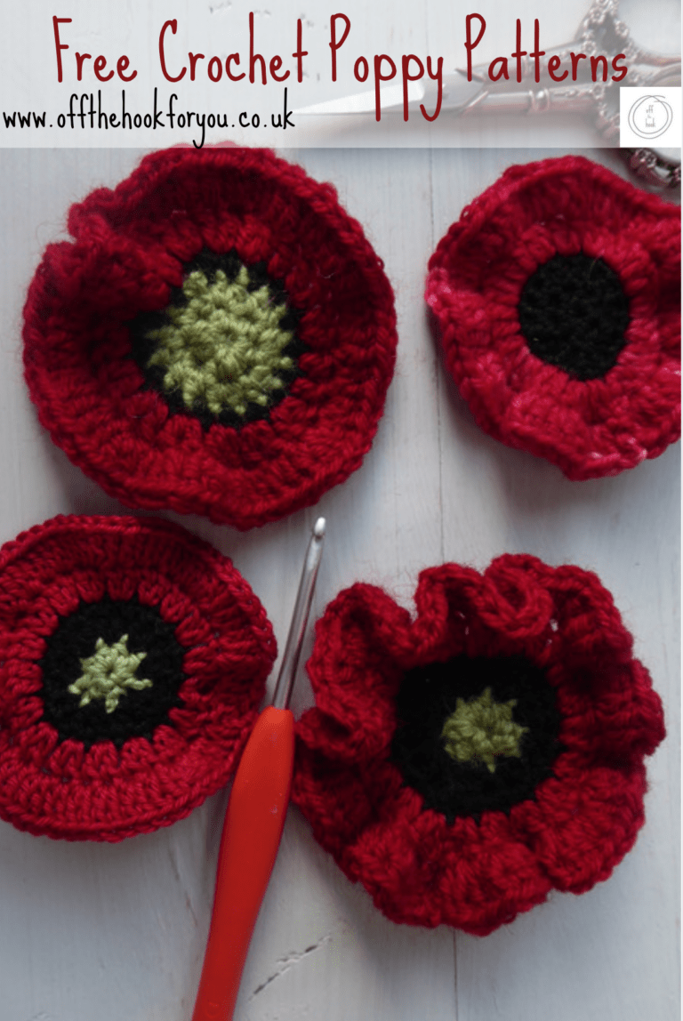 Free Crochet Poppy Patterns - Easy and Quick - off the hook for you