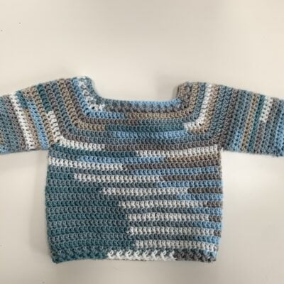 Cygnet Pure Baby Prints Cute little jumper www.offthehookforyou.co.uk