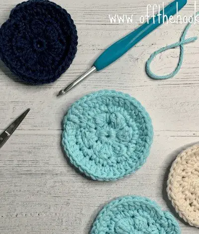 crochet face scrubbies, free quick and easy pattern