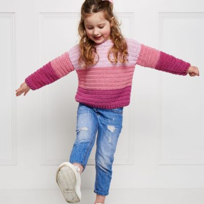 easy crochet kids sweater - beginners