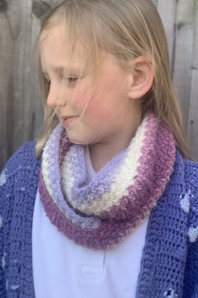 mini bean stitch cowl