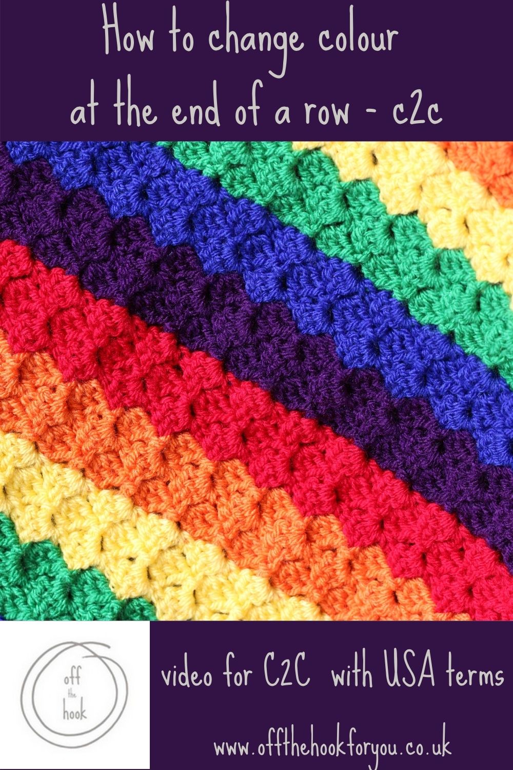 how to change colour in C2C crochet