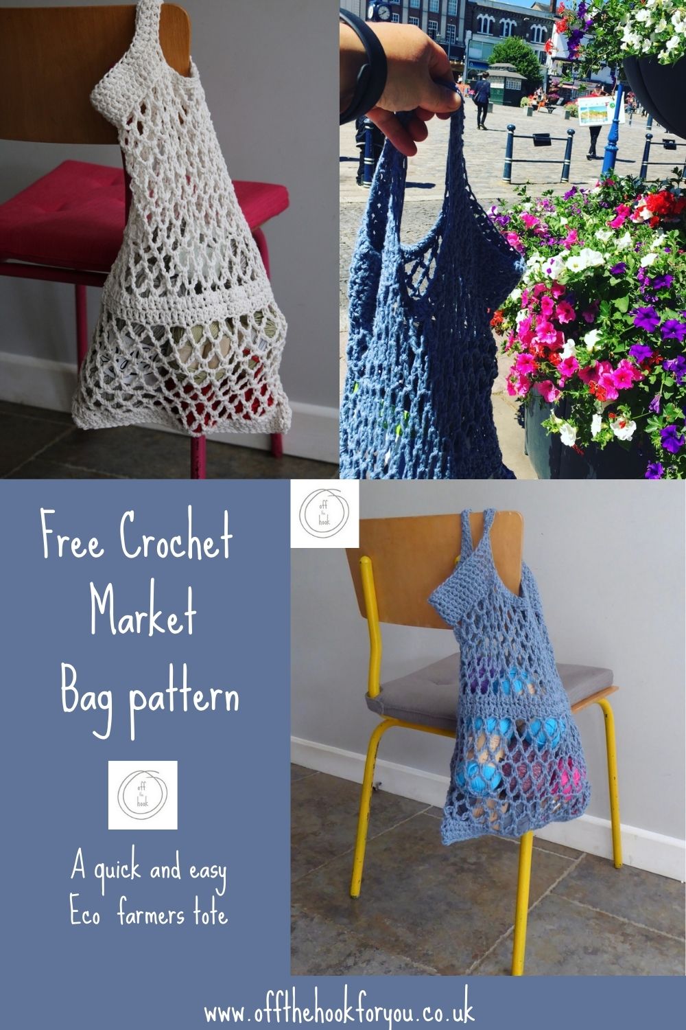 Crochet market bag - free pattern