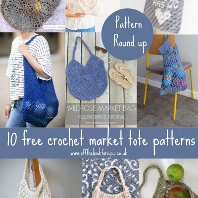 crochet market tote - 10 free patterns