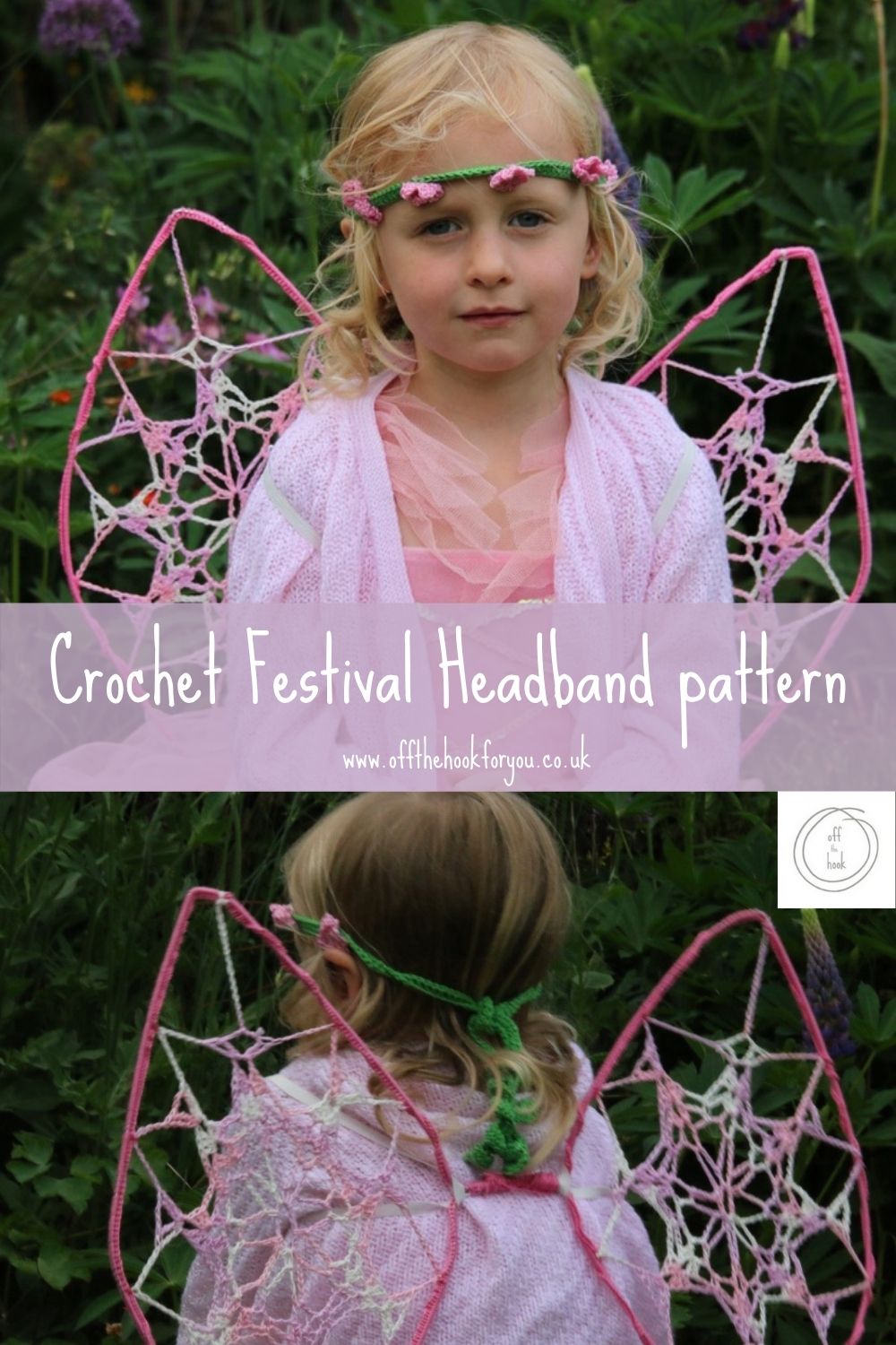 Crochet festival headband pattern