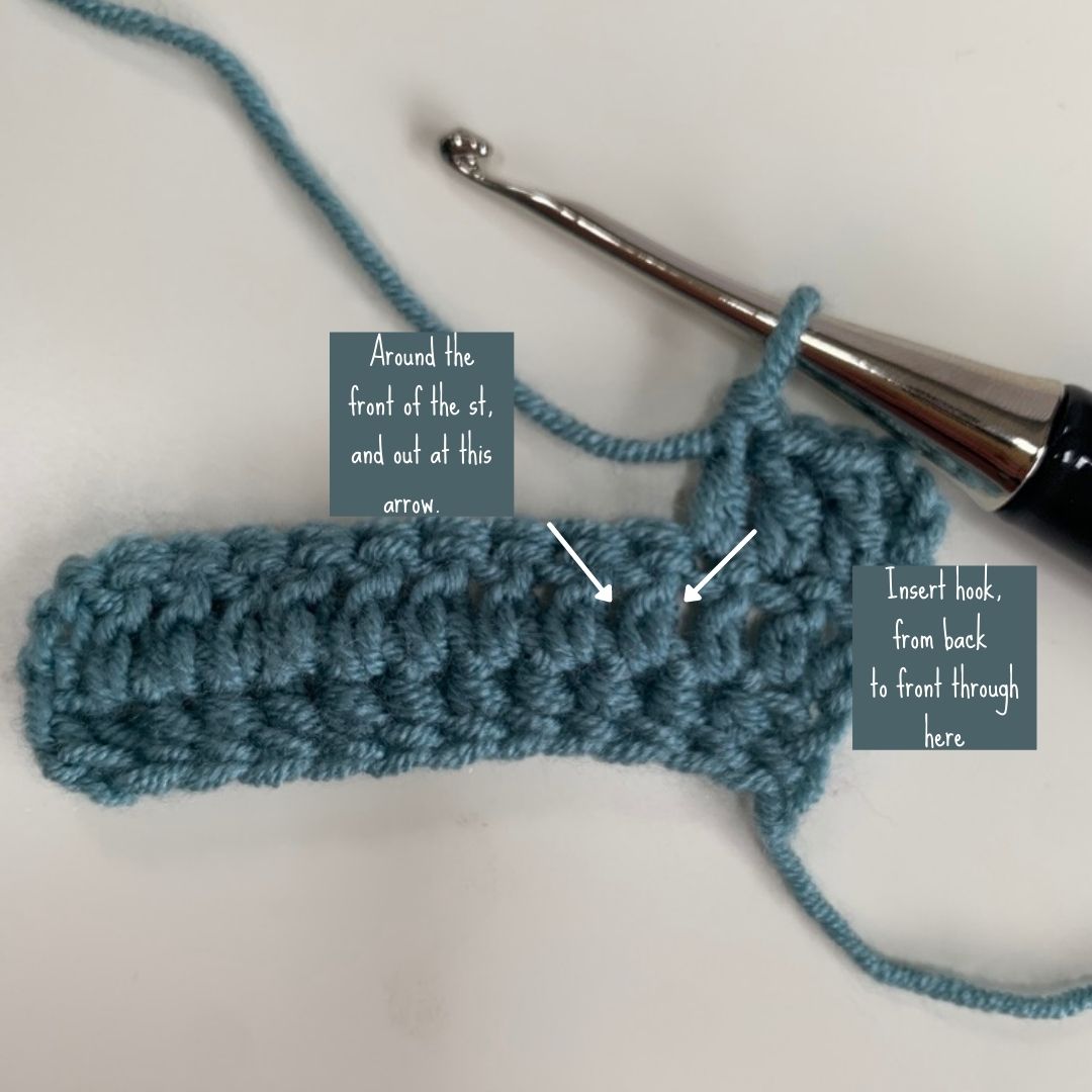 Back Post Double crochet