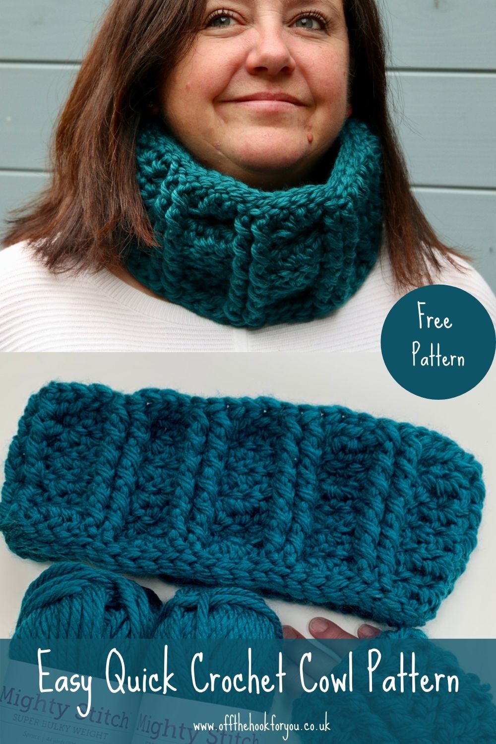 Easy crochet cowl pattern