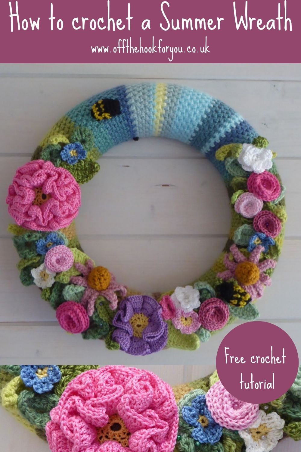summer crochet wreath pattern