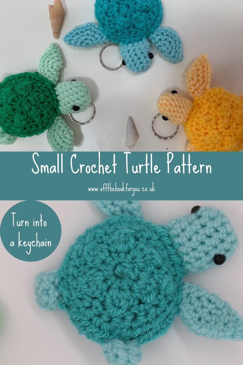 Small Crochet Turtle Keychain - free pattern