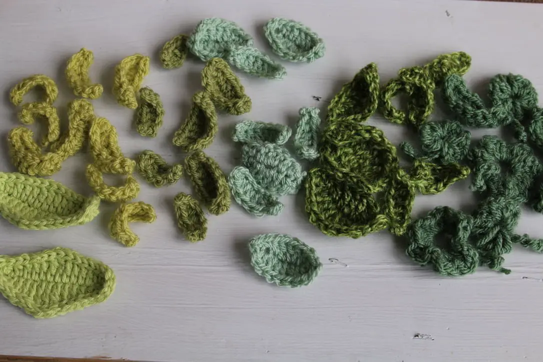 easy crochet leave pattern