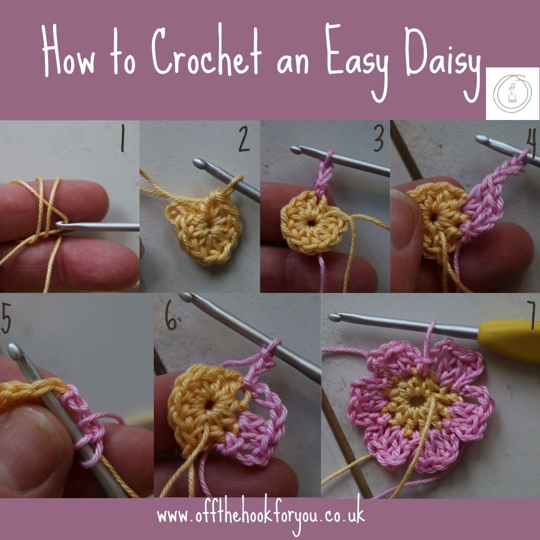 How to crochet an Easy Daisy