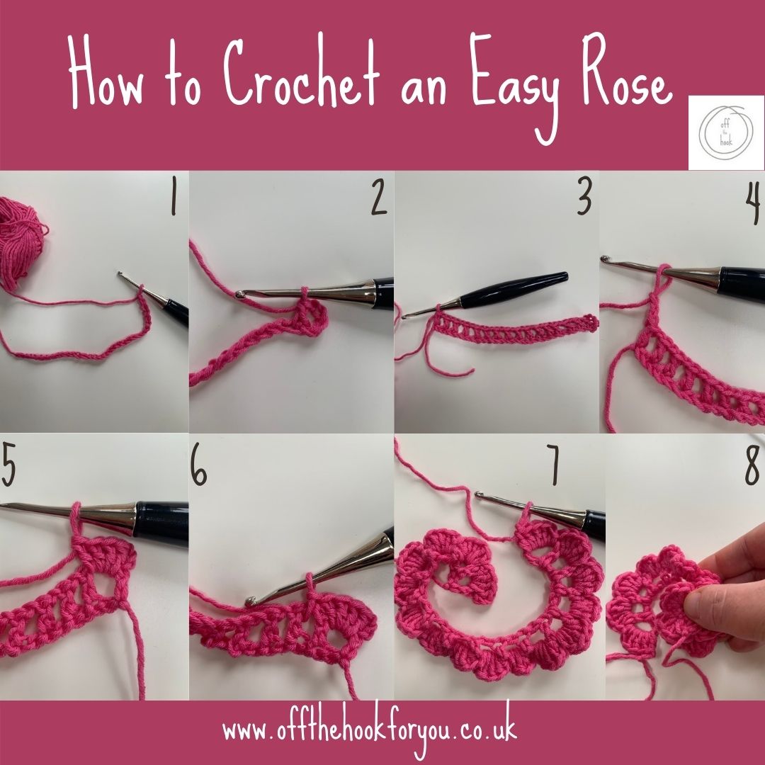 Easy Quick crochet rose pattern