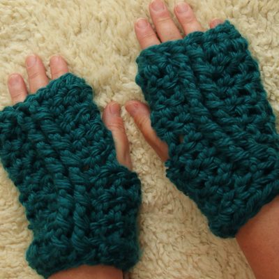Quick Crochet Fingerless Gloves Pattern – Tramline Wrist Warmers
