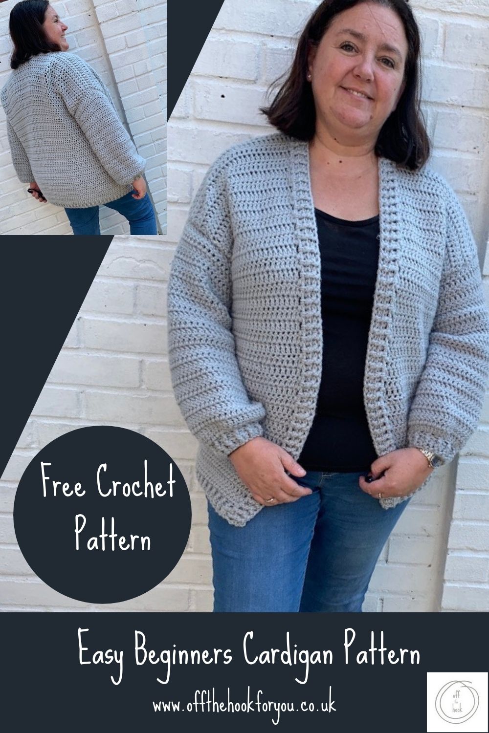 Quick and Easy Crochet Cardigan Pattern - Size Inclusive