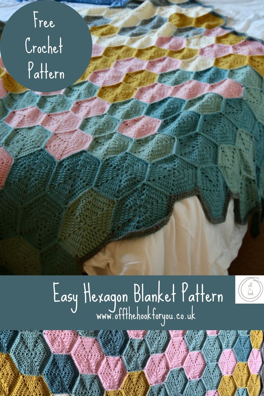 basic hexagon crochet blanket free pattern
