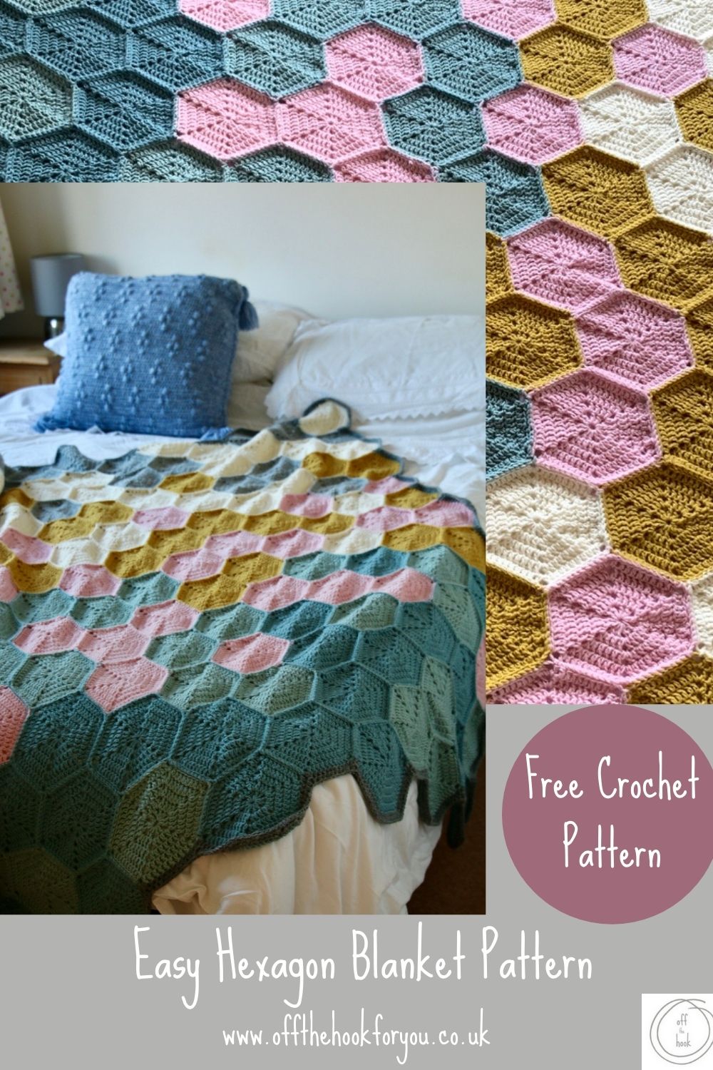 solid hexagon crochet blanket pattern