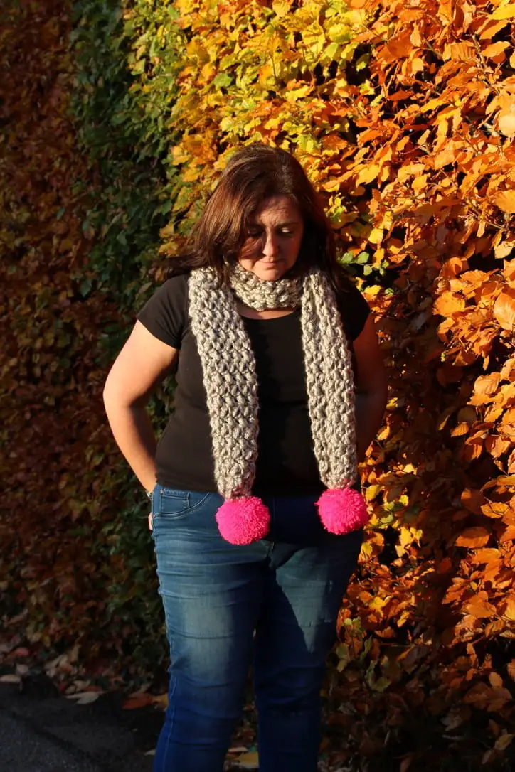Super chunky crochet scarf