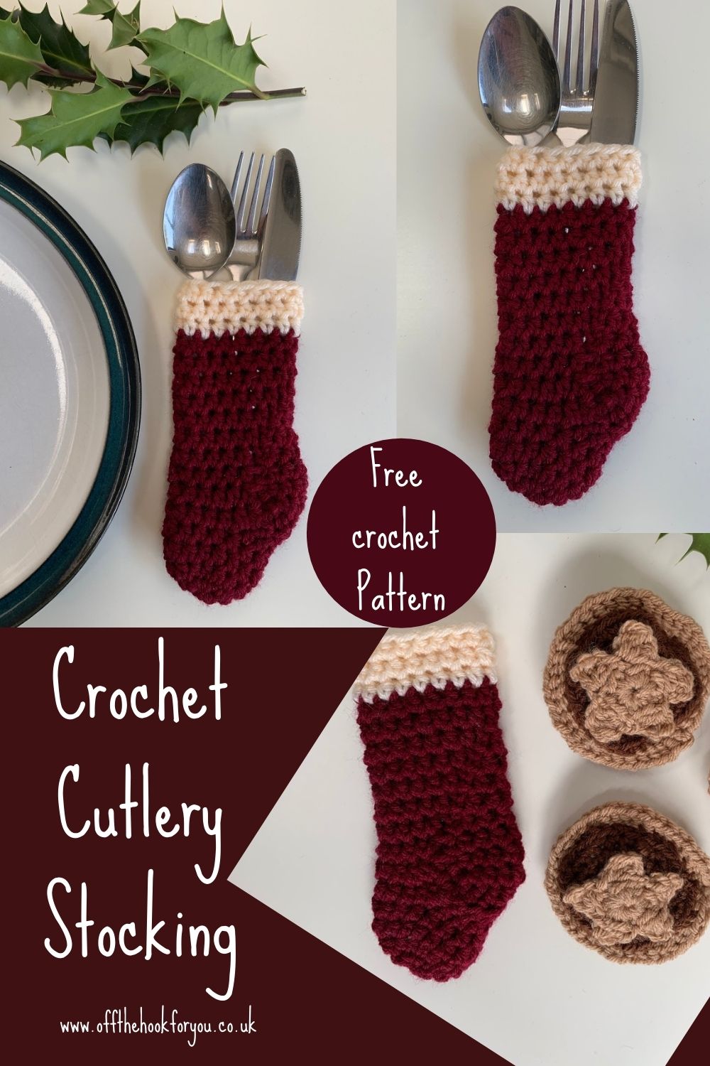 crochet cutlery stocking pattern free