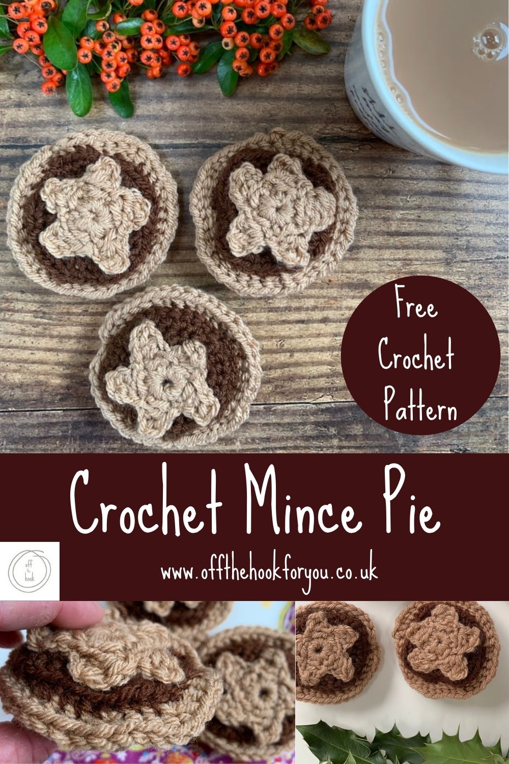 Crochet Mince Pie Pattern Free and Easy make off the hook for you