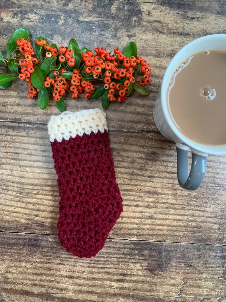 mini crochet stocking pattern