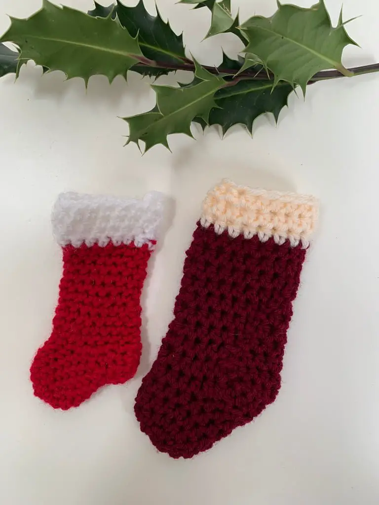 mini crochet stocking pattern