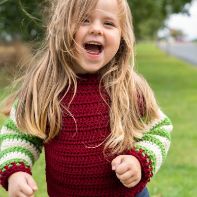 Crochet Christmas Kids Sweater – Easy Pattern