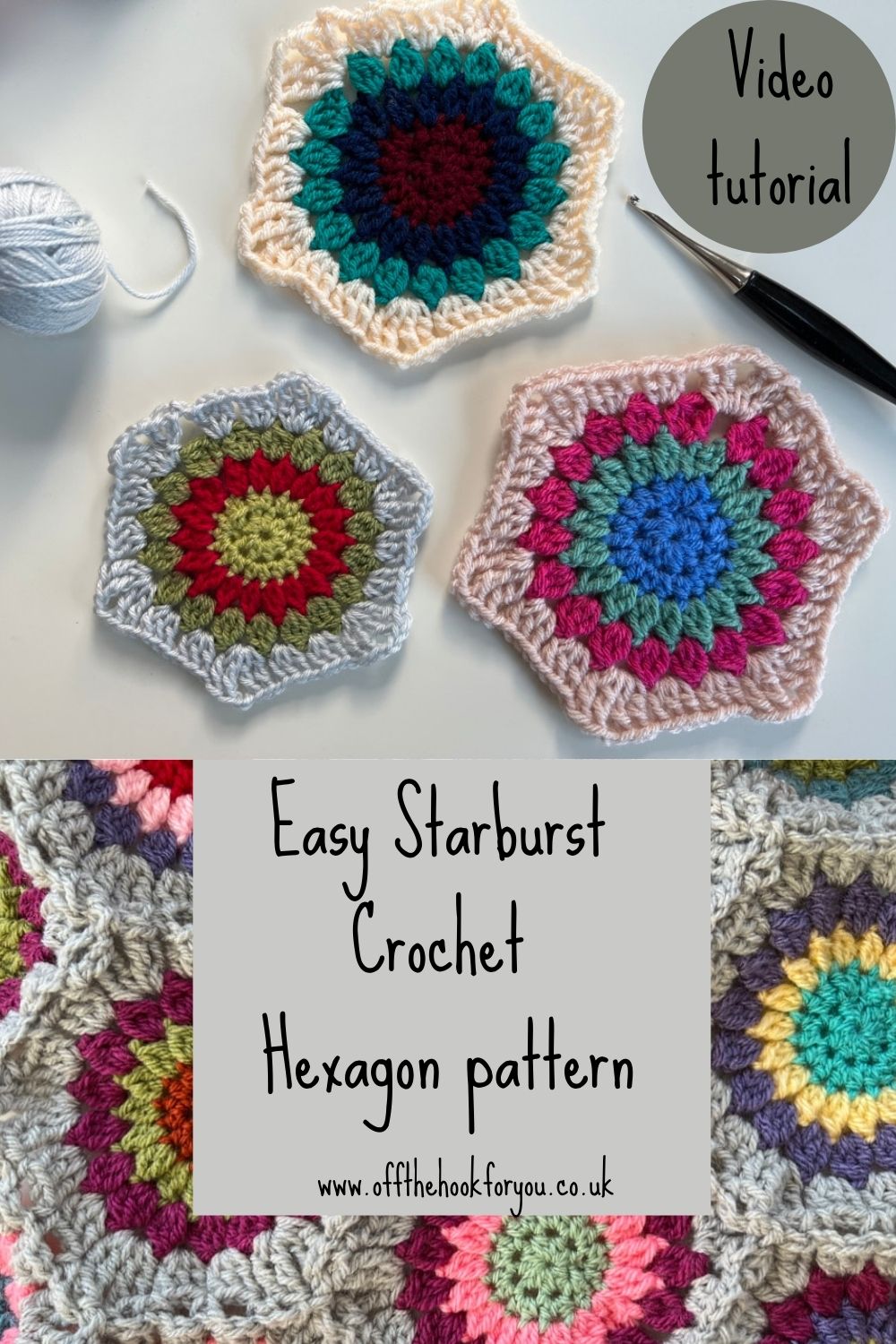 easy crochet hexagon free pattern