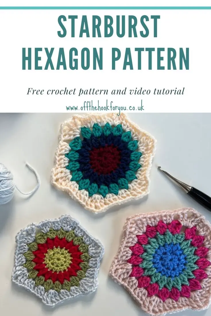 starbust hexagon free crochet pattern easy