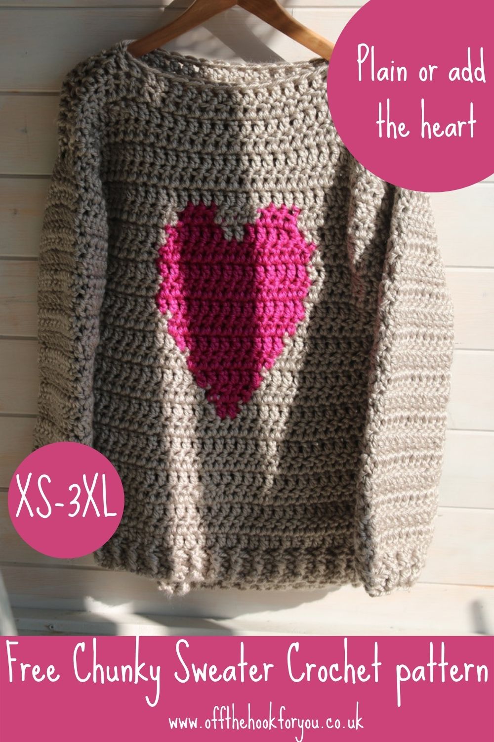 heart crochet sweater