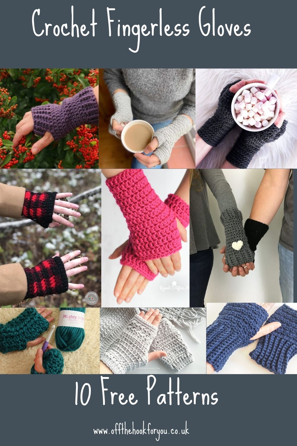 easy crochet fingerless gloves patterns 