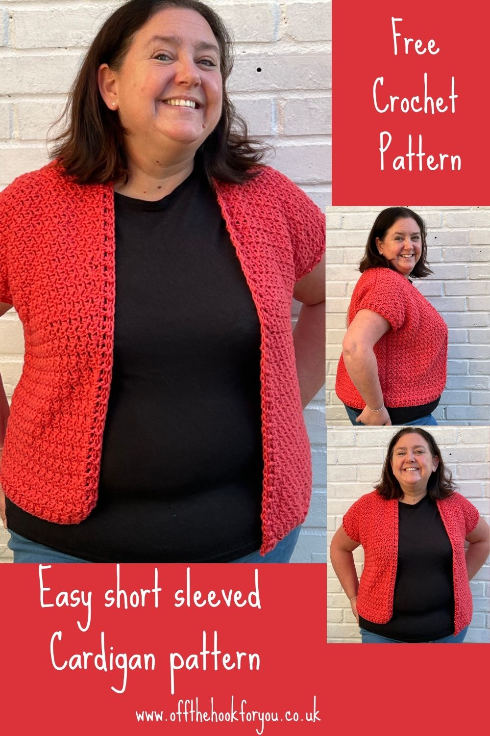 easy textured crochet cardigan free pattern