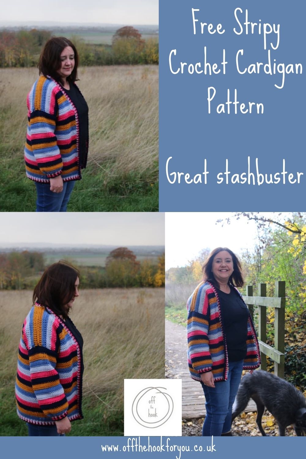 stripy crochet cardigan pattern
