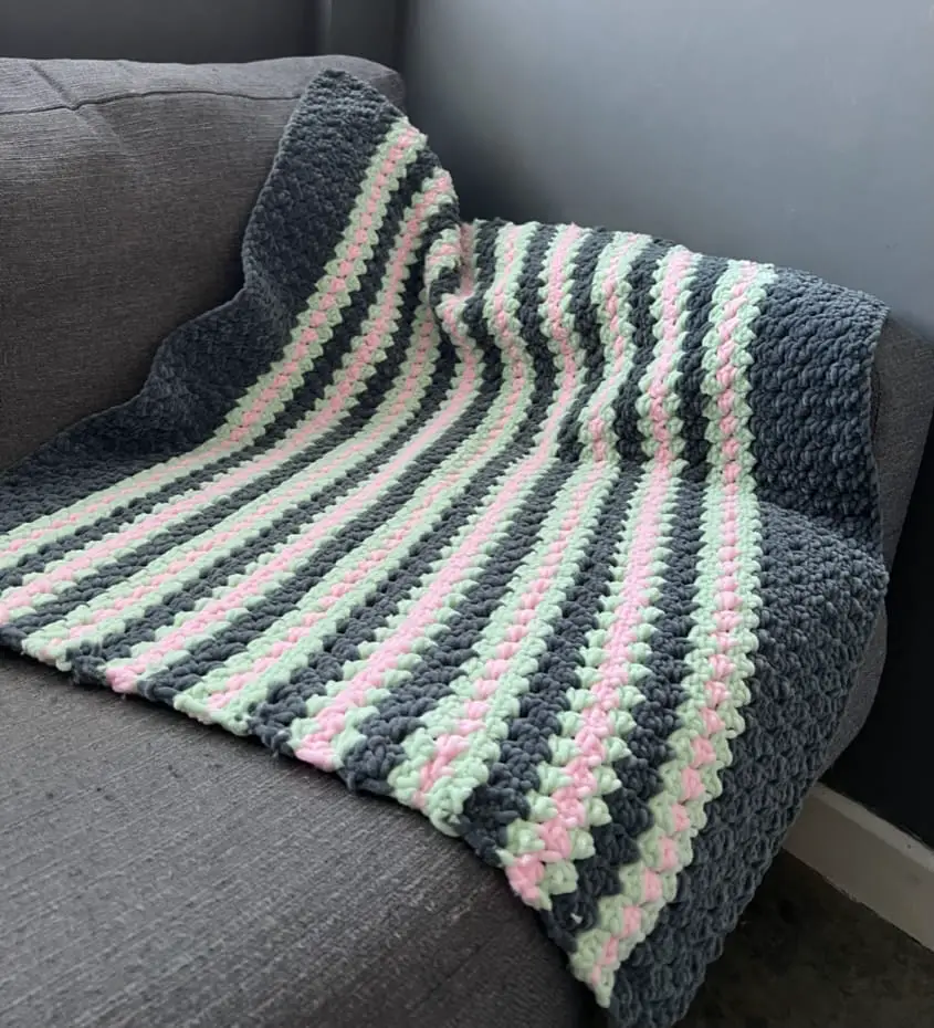 easy chenille baby blanket crochet