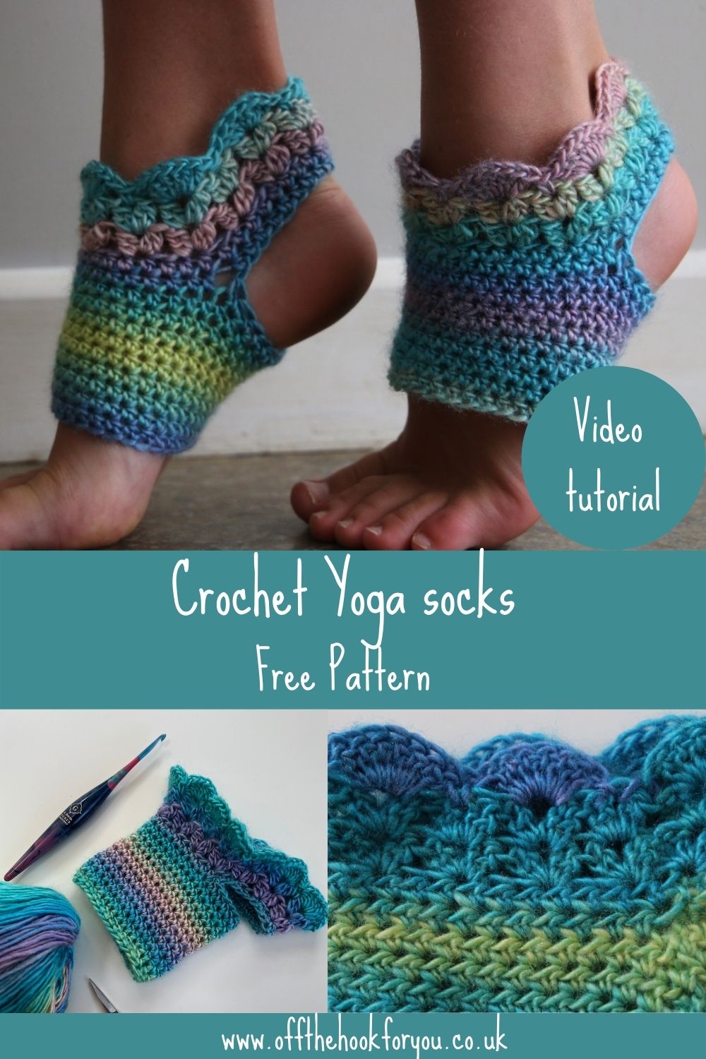 crochet yoga socks